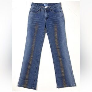 Y2K Vintage Extreme Limit Jeans Gold Glitter
